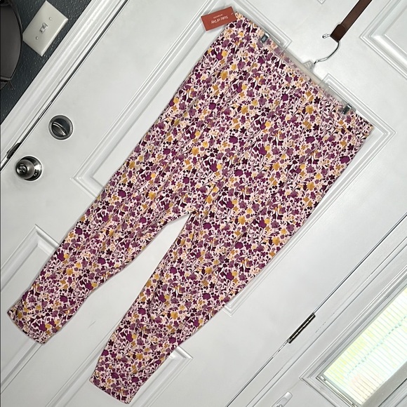 State of Day Women's XL Floral Pajama or Lounge Pants - Purple and Yellow - Picture 8 of 8